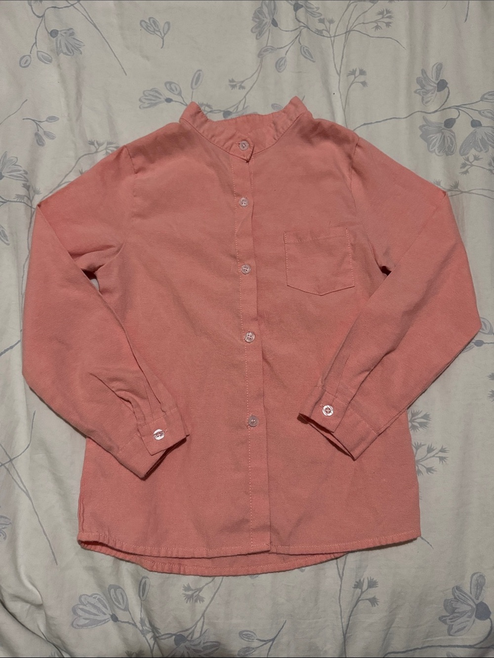 ⭐️Boys Grandad Collar Button Down Shirt (Size: S)